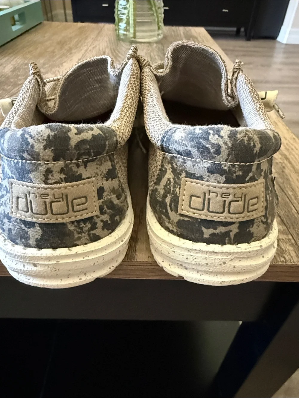 Hey Dude Knit Slip-On Shoes in Taupe Beige